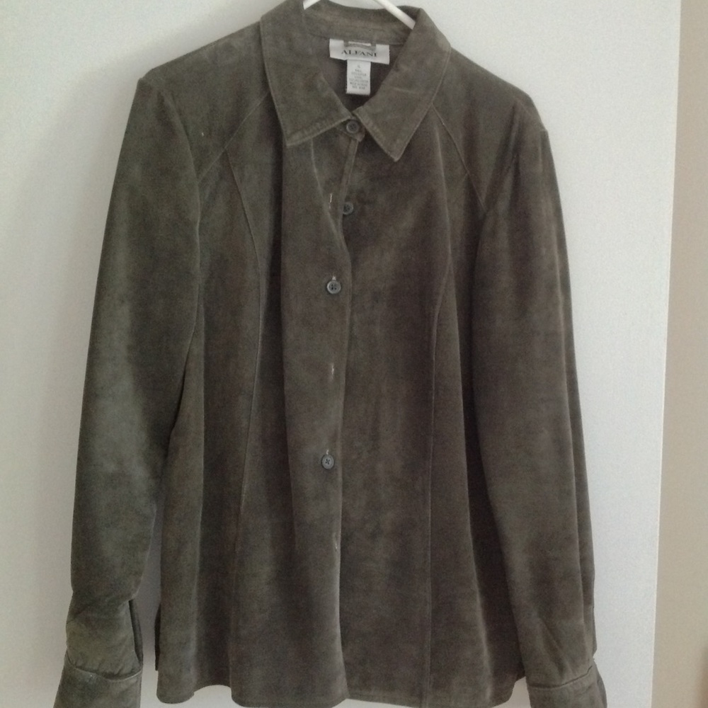 Alfani Olive Suede Jacket